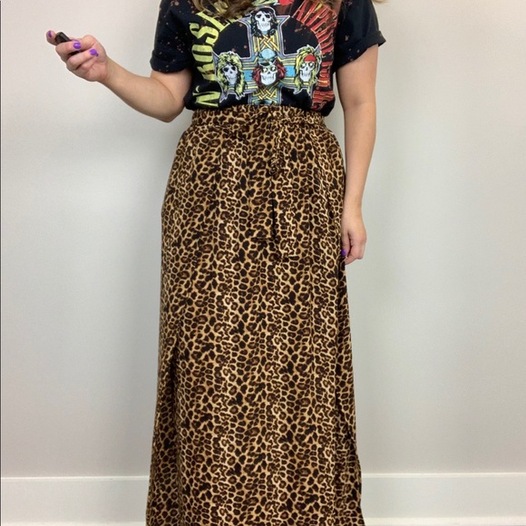Get Spotted Leopard Maxi Skirt Small Animal Print - Picture 4 of 8